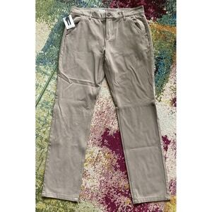 NWT Mugsy Jeans Chino Pants Mens Size 33x32 Belmonts Stretch Khaki Beige K4PNBG